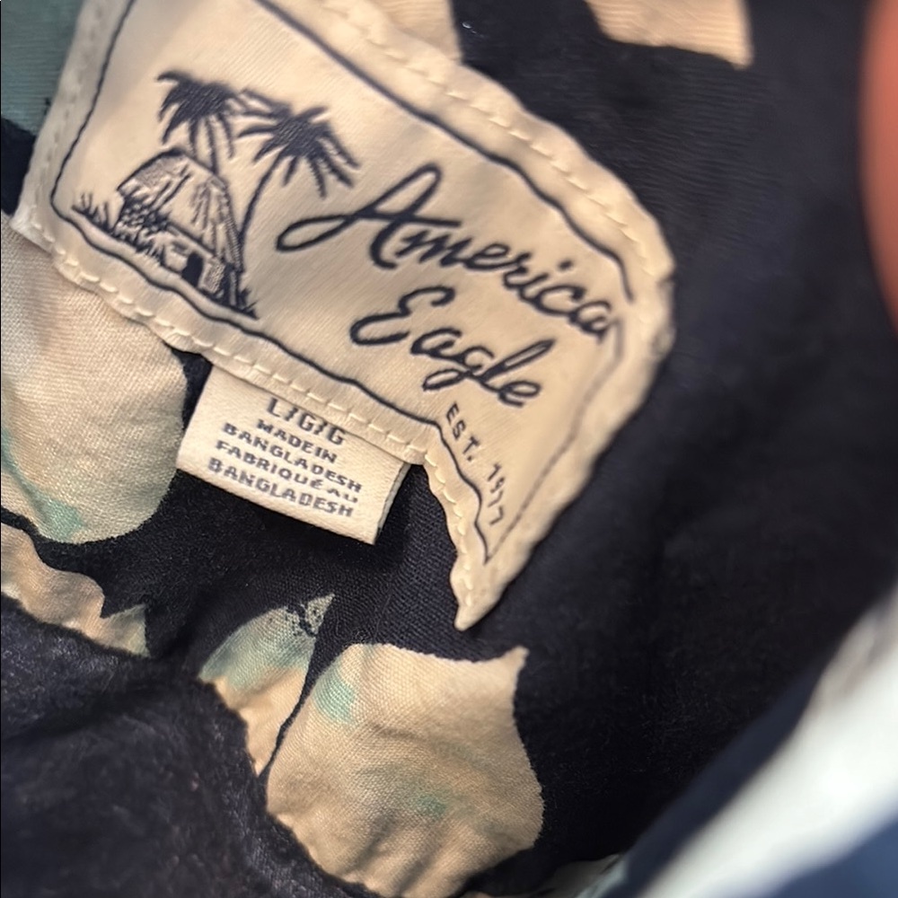 American Eagle Outfitters Blue‎ and White Casual Button Down Shirt - Picture 2 of 2